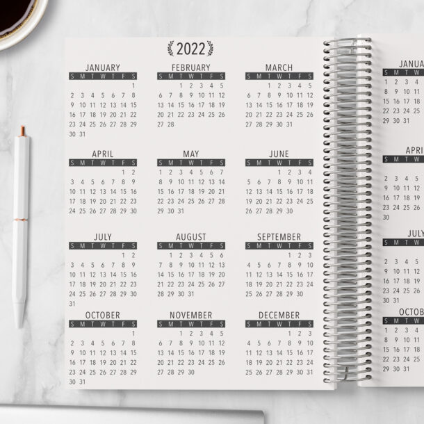 2022 Mini Months yearly calendar