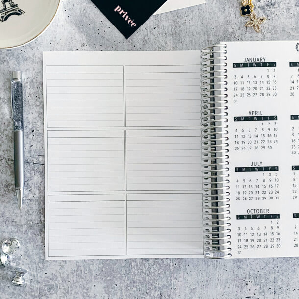 6-month Daily spiral planner