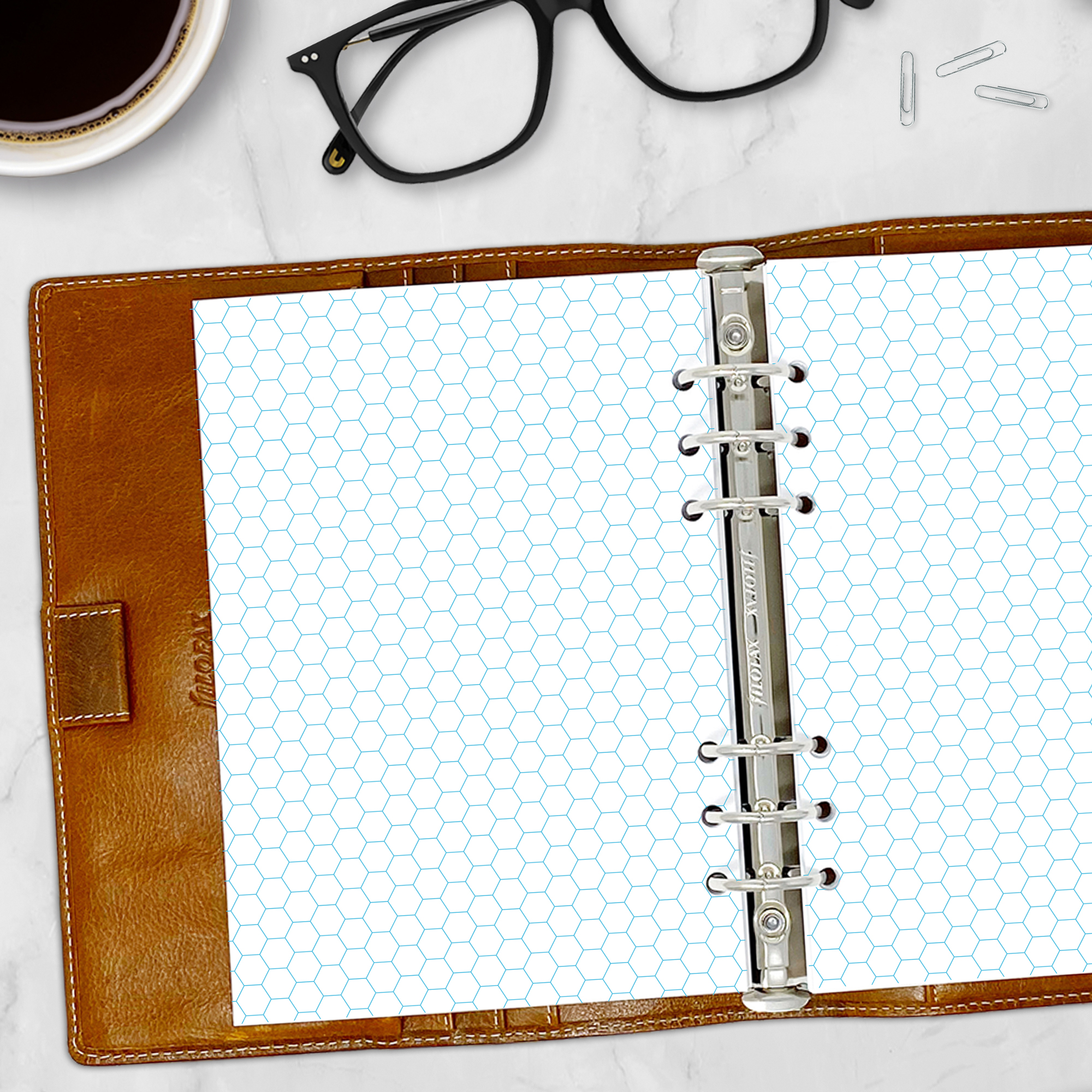 A5 hexagon tracker insert for planners