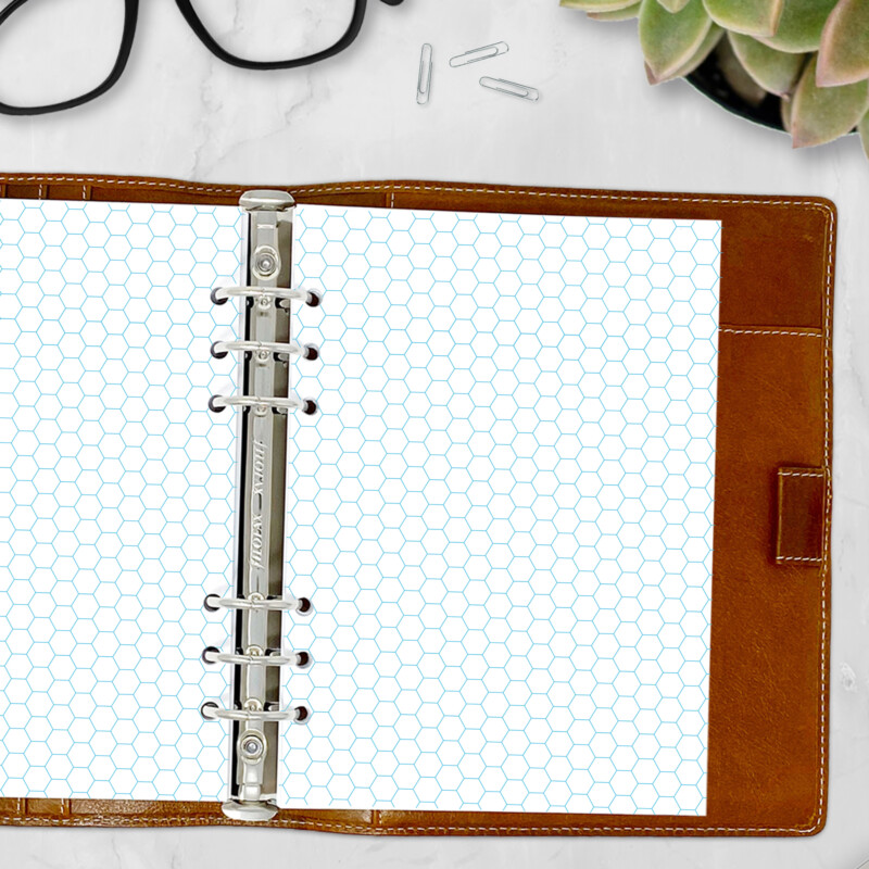 A5 hexagon tracker insert for planners