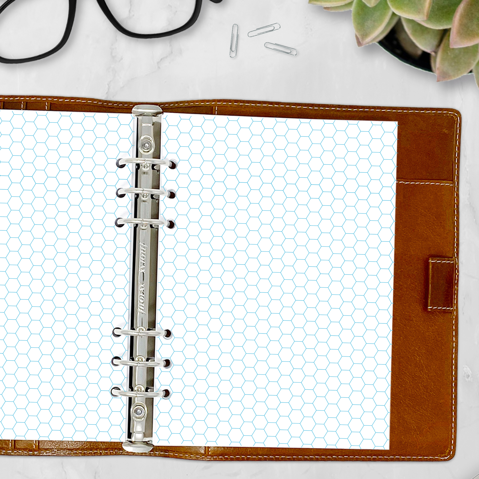 A5 hexagon tracker insert for planners