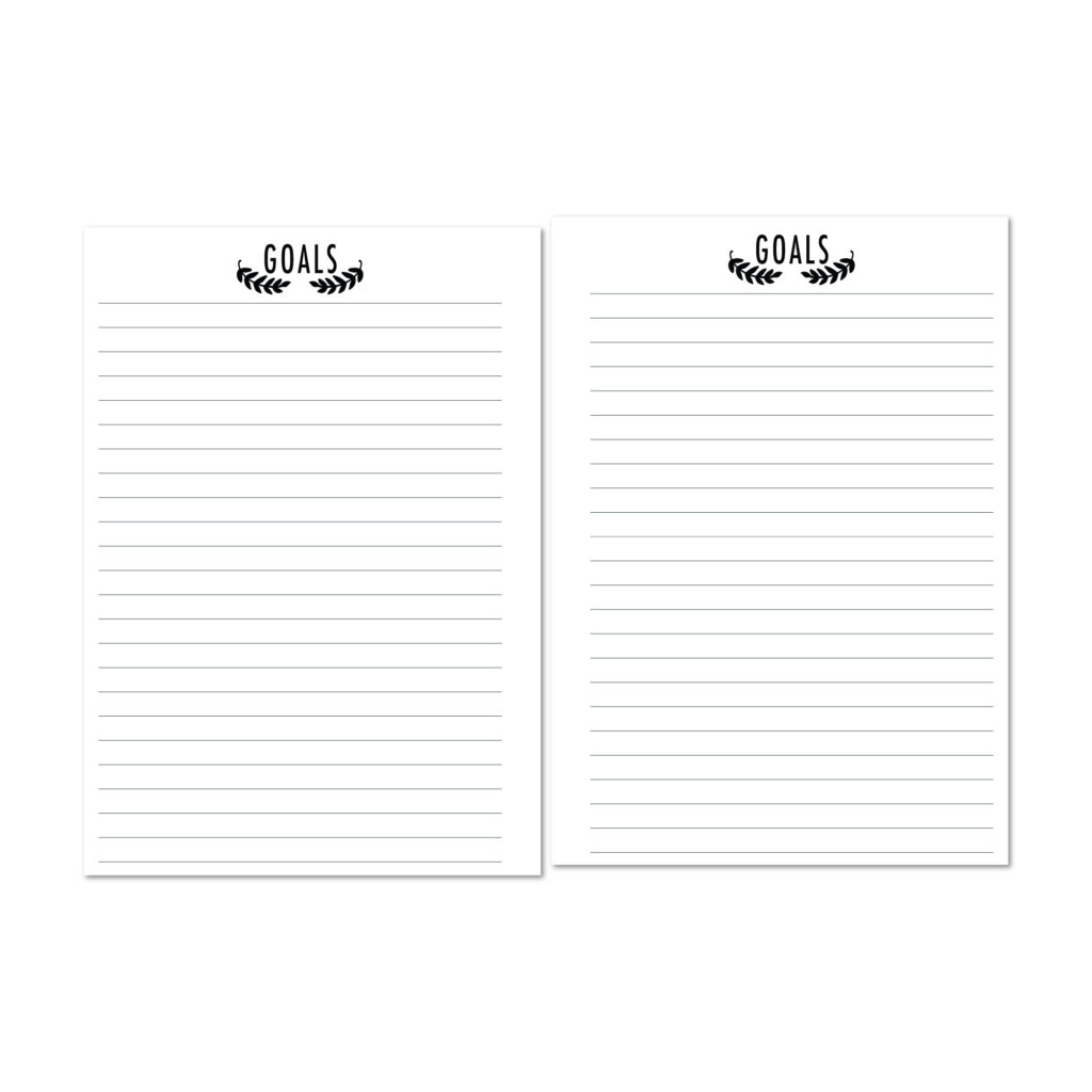 Goals Planner Insert – Monthly Goal Setting and Milestone Pages ...