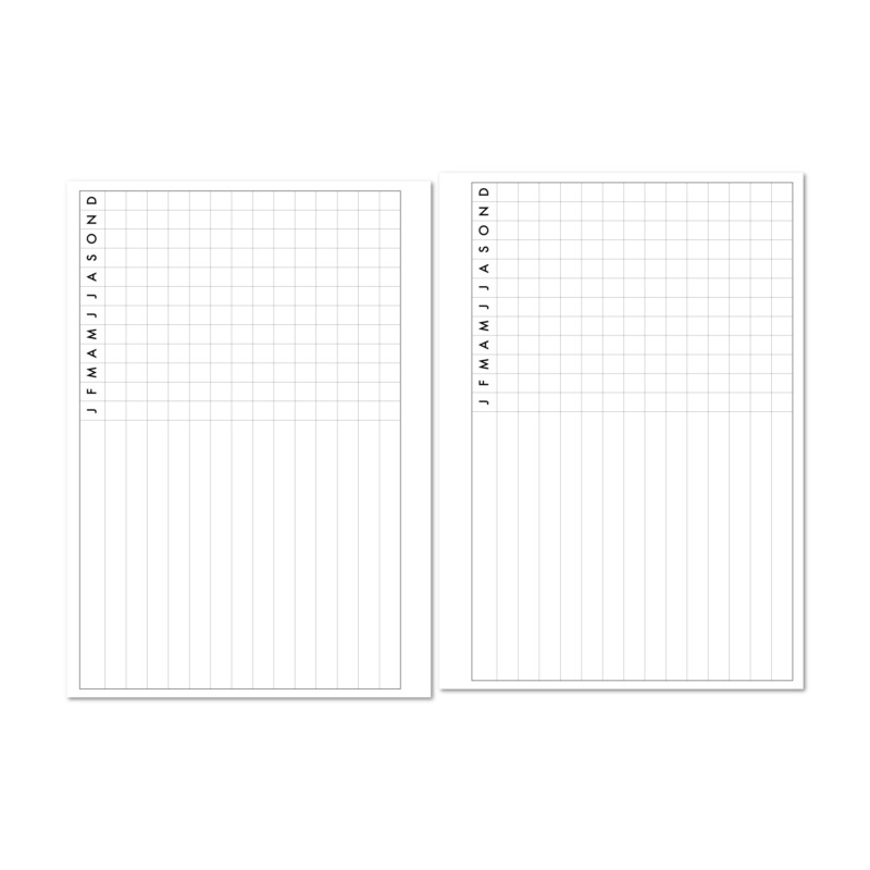 Monthly task tracker planner insert with columns for each day