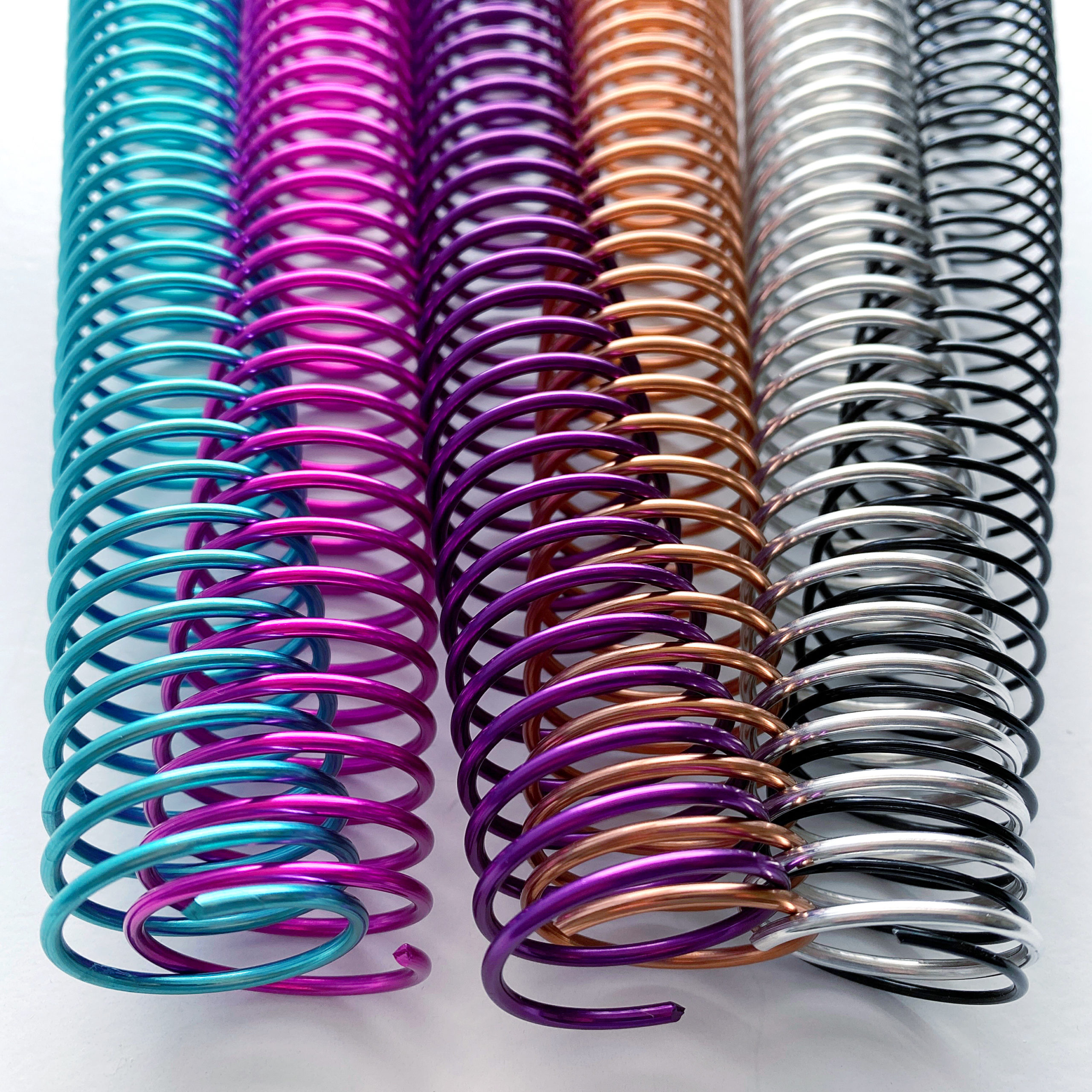metallic spiral coil binding spines