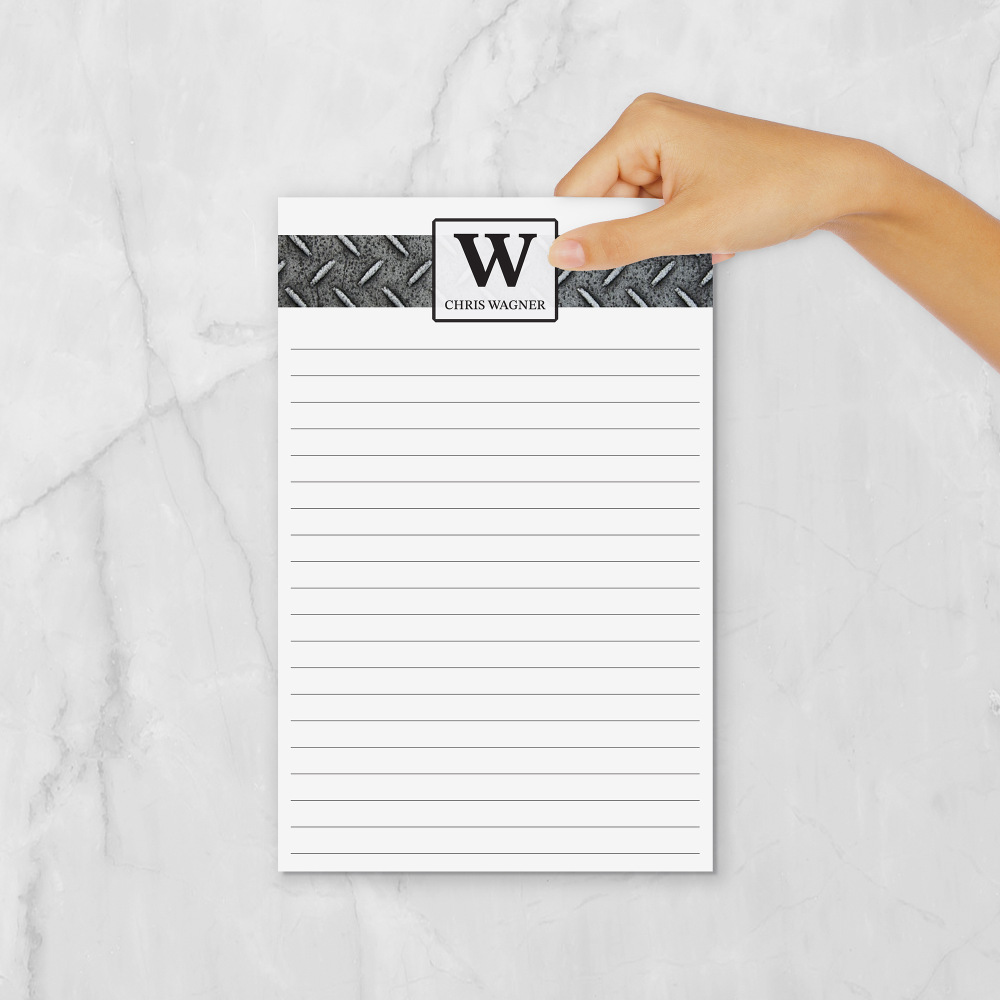 Iron Monogram Personalized Notepad - Image 3