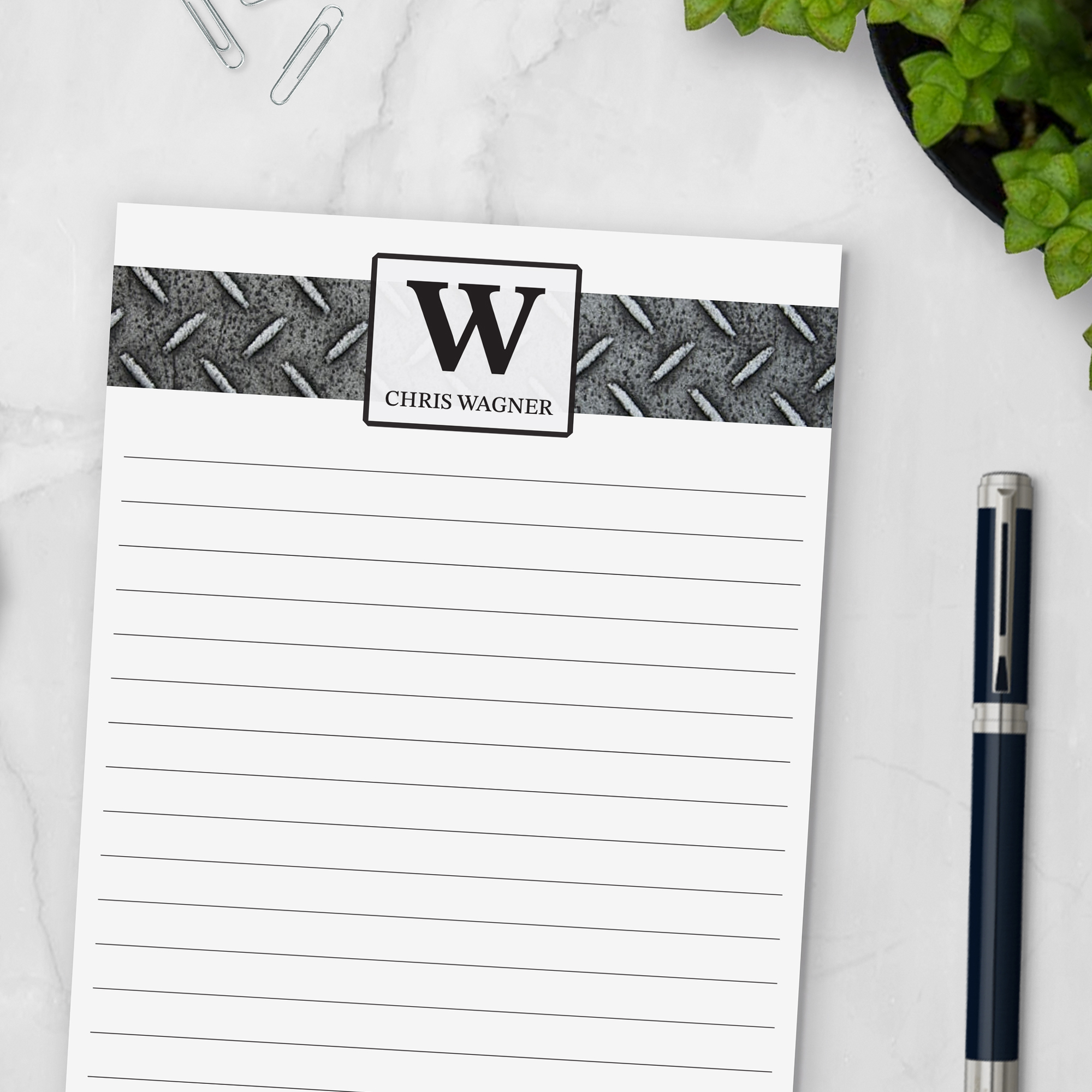 Iron Monogram Personalized Notepad - Image 4
