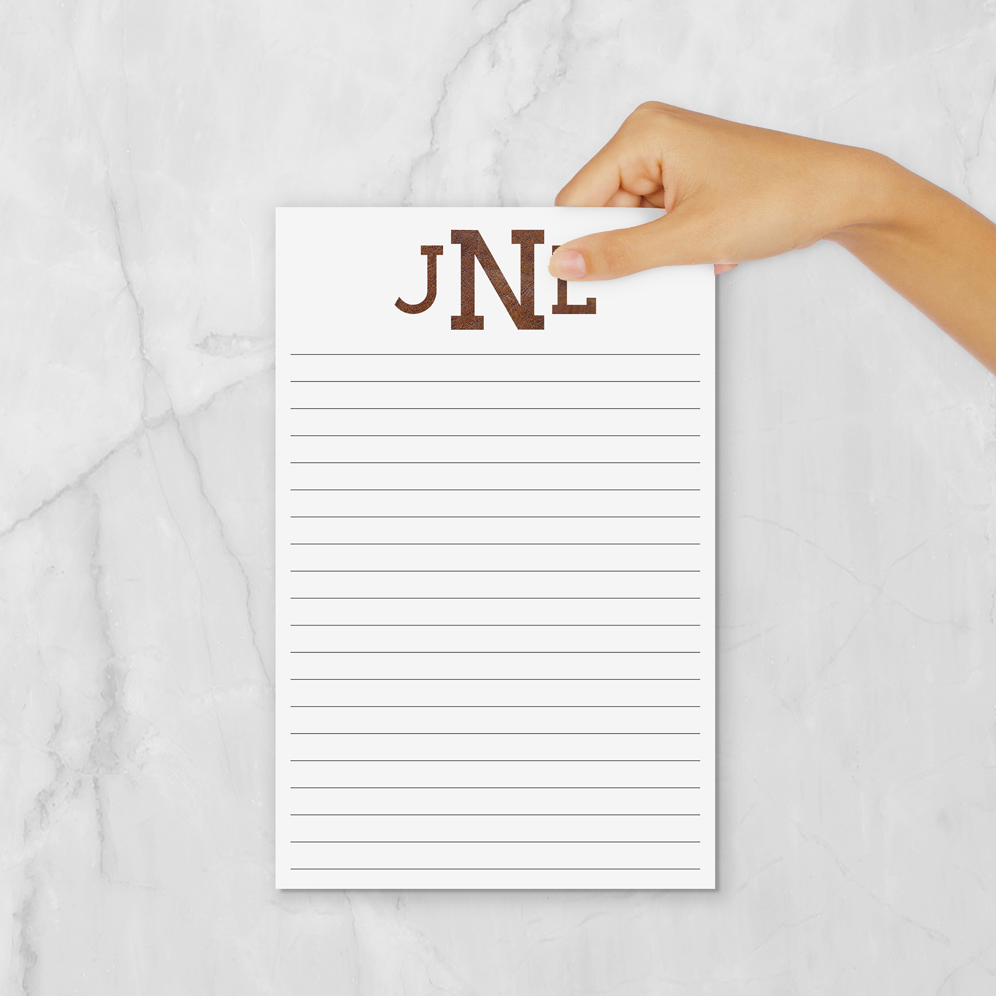 Italian Leather Personalized Notepad - Image 3