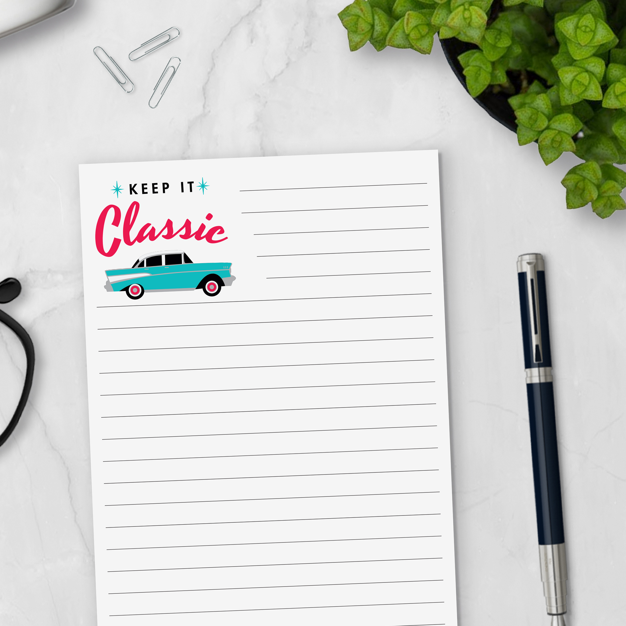 Keep It Classic Personalized Notepad - Image 4