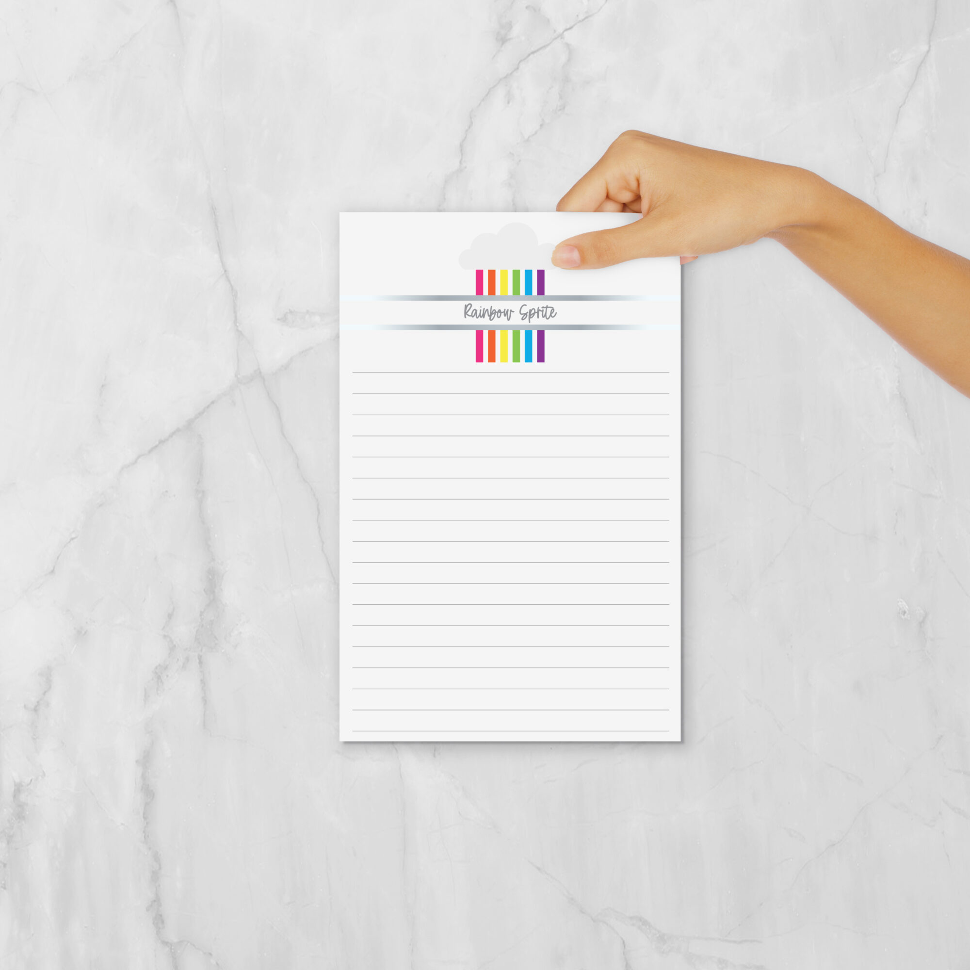 Note Sprite Writing Personalized Notepad — Rainbow Sprite | CityGirl Planners