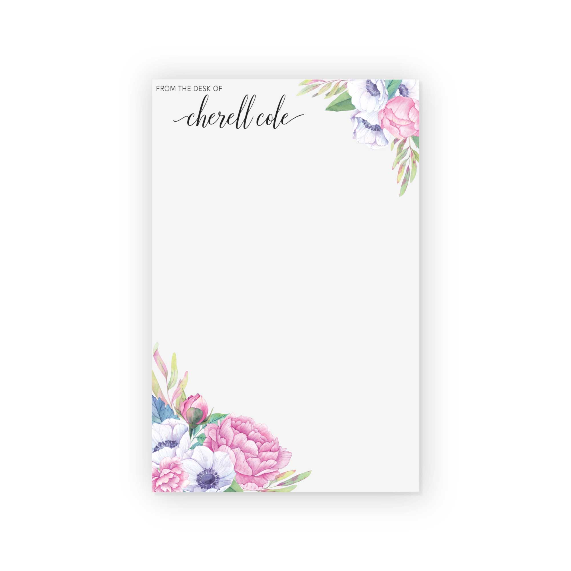 Floral Stationery, Personalized Stationery Set, Note Cards For Women –  Crafting With My Chis