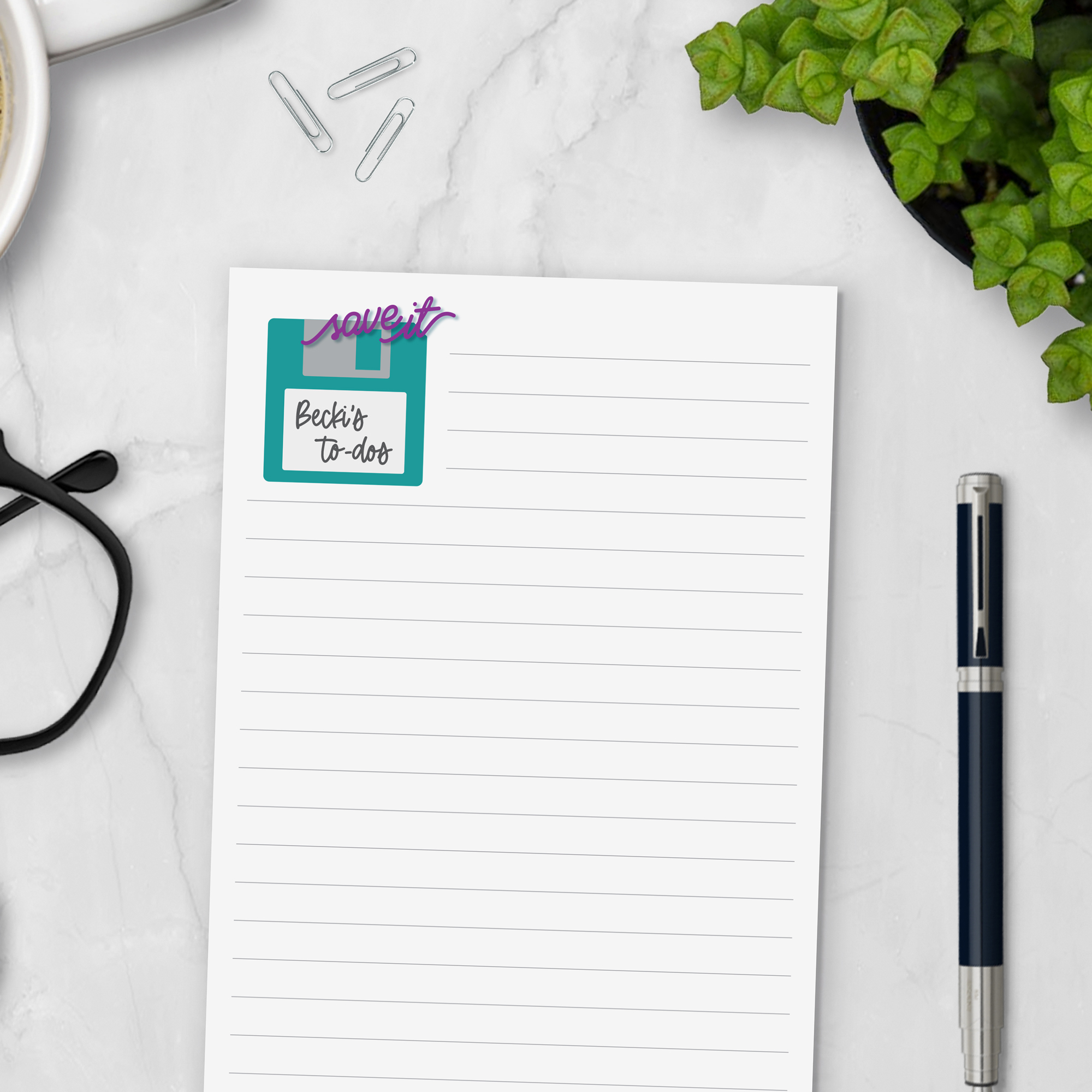 Save It Personalized Notepad - Image 4