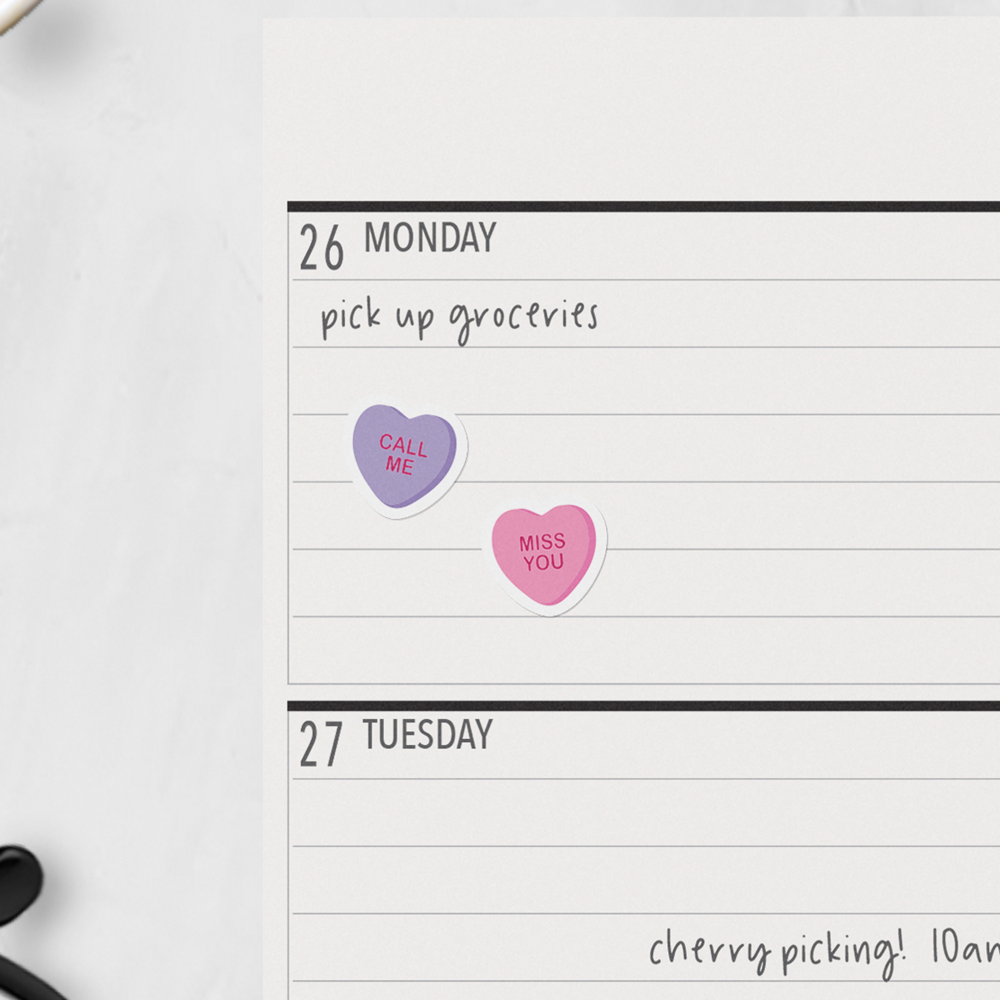 Planner Stickers - Valentine Conversation Hearts - Image 3