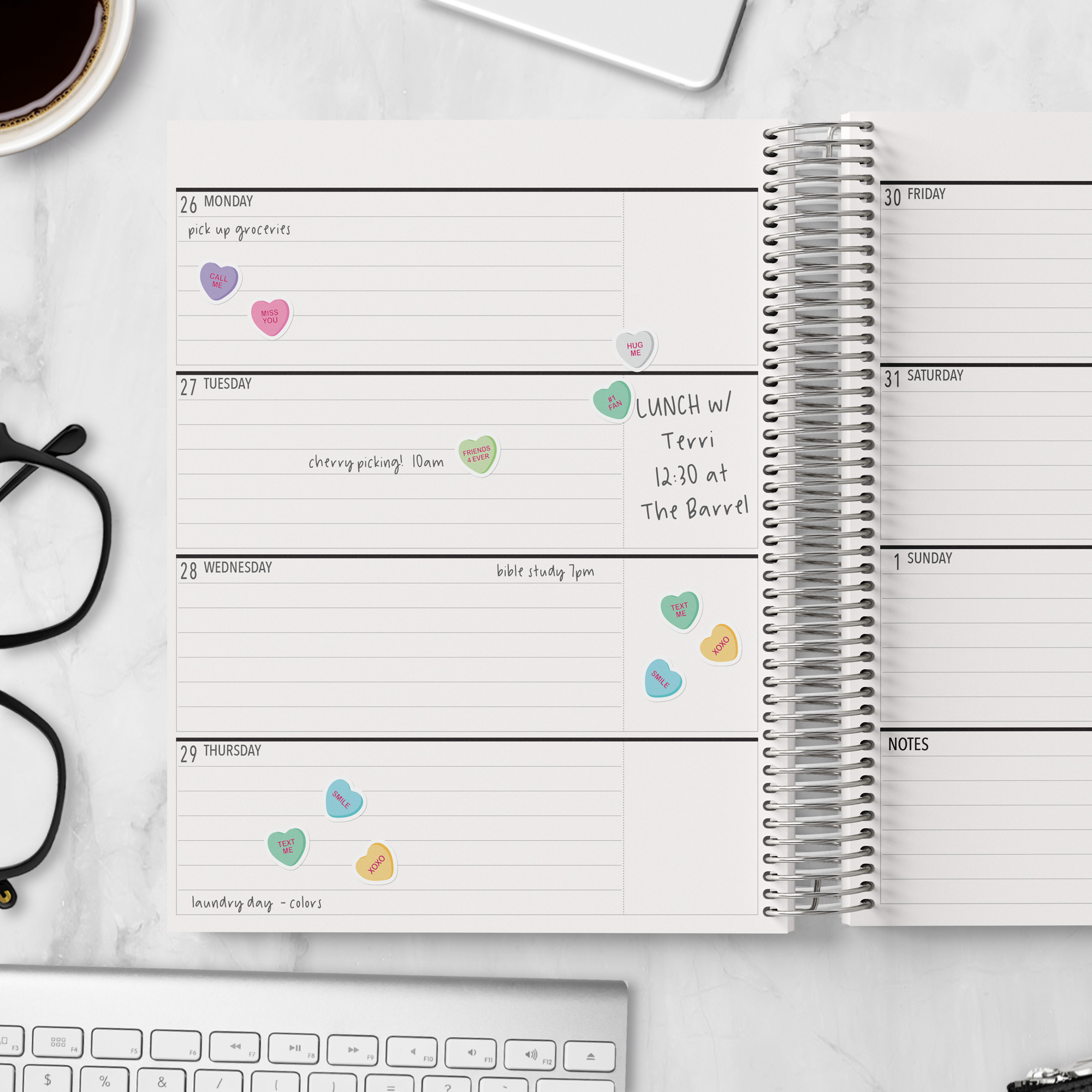 Planner Stickers - Valentine Conversation Hearts - Image 4