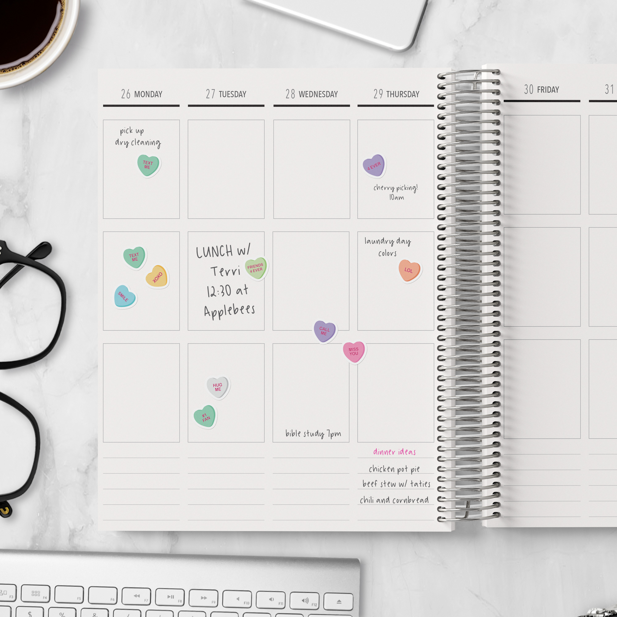 Planner Stickers - Valentine Conversation Hearts - Image 6