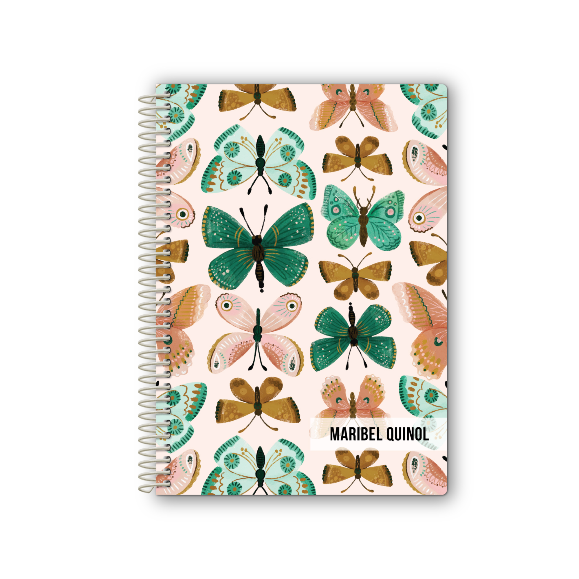 6x8 Spiral Notebook Flutter By