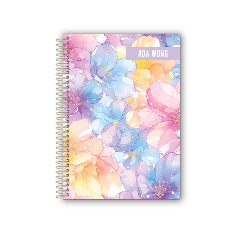6x8 Spiral Notebook Spring Petals