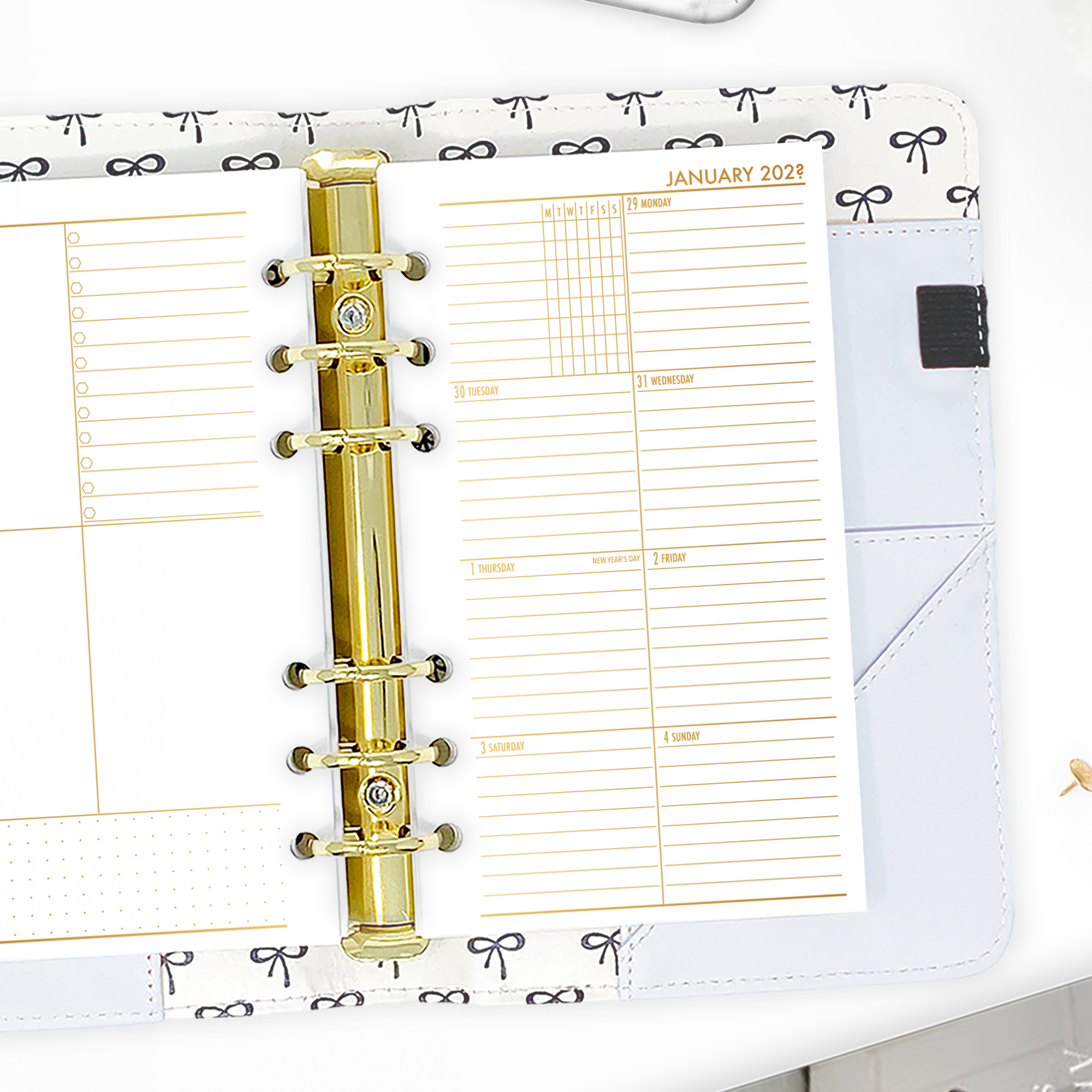 Weekly One Page + Monthly Planner Insert - Ember Kiss Gradient (Complete Layout) - Image 8