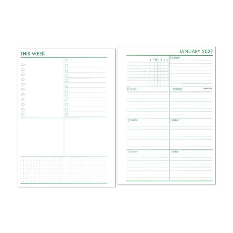 Week on 1 Page Planner Insert - Fae Grove Gradient