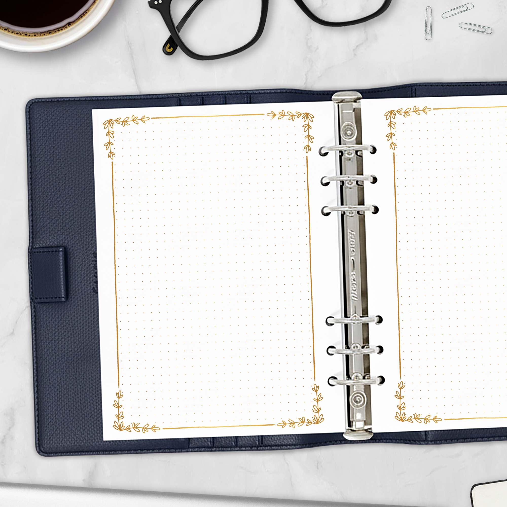 Botanical Notes Planner Insert - Gold Luxe Gradient - Image 2