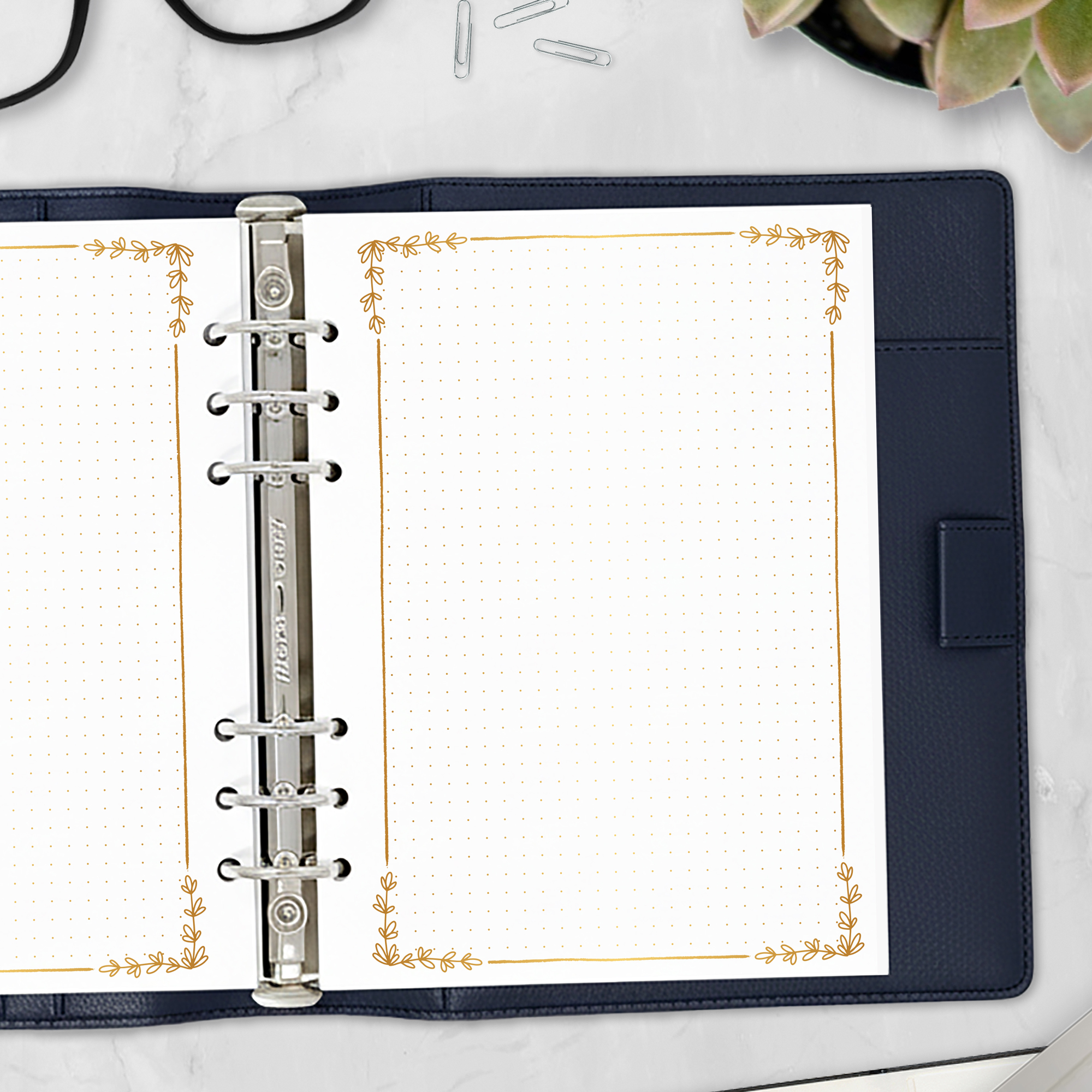 Botanical Notes Planner Insert - Gold Luxe Gradient - Image 3