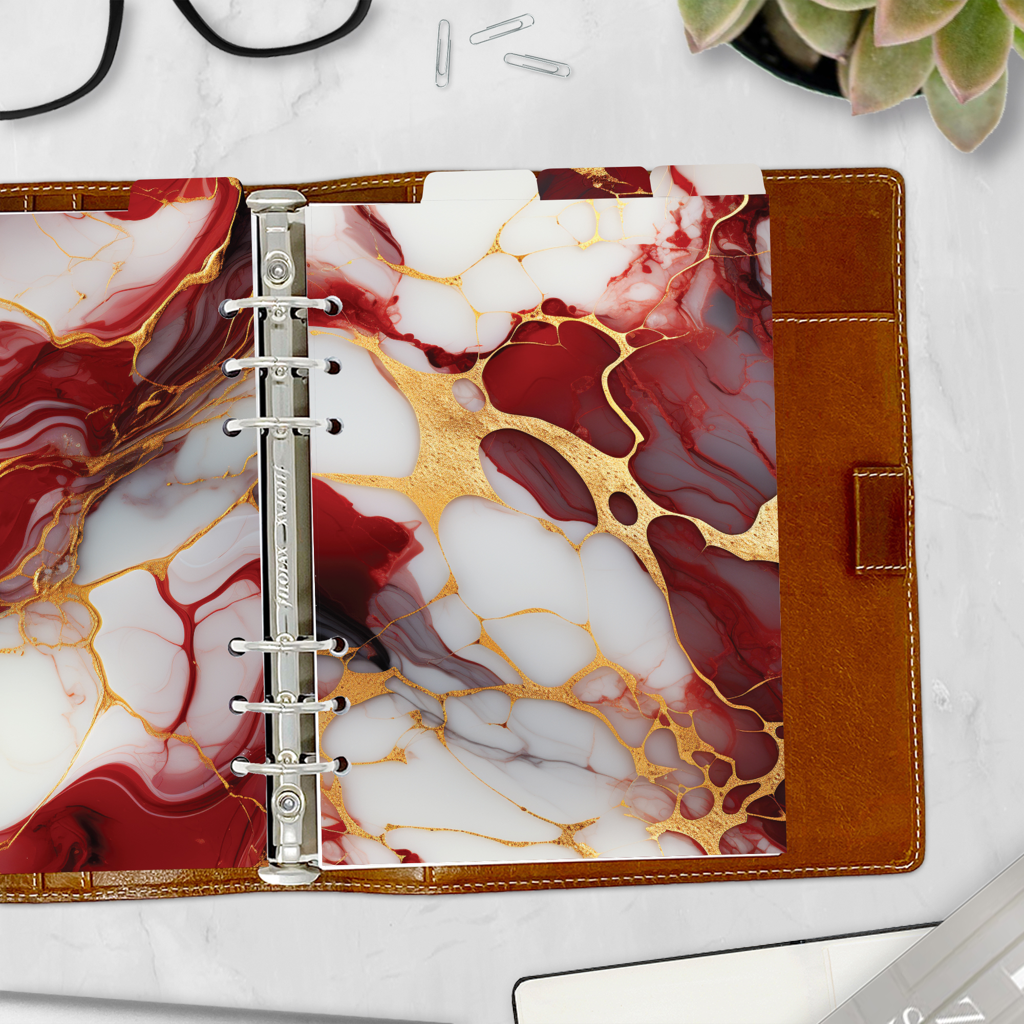 Divider & Label Set Top Tabs - Crimson Luxe - Image 4