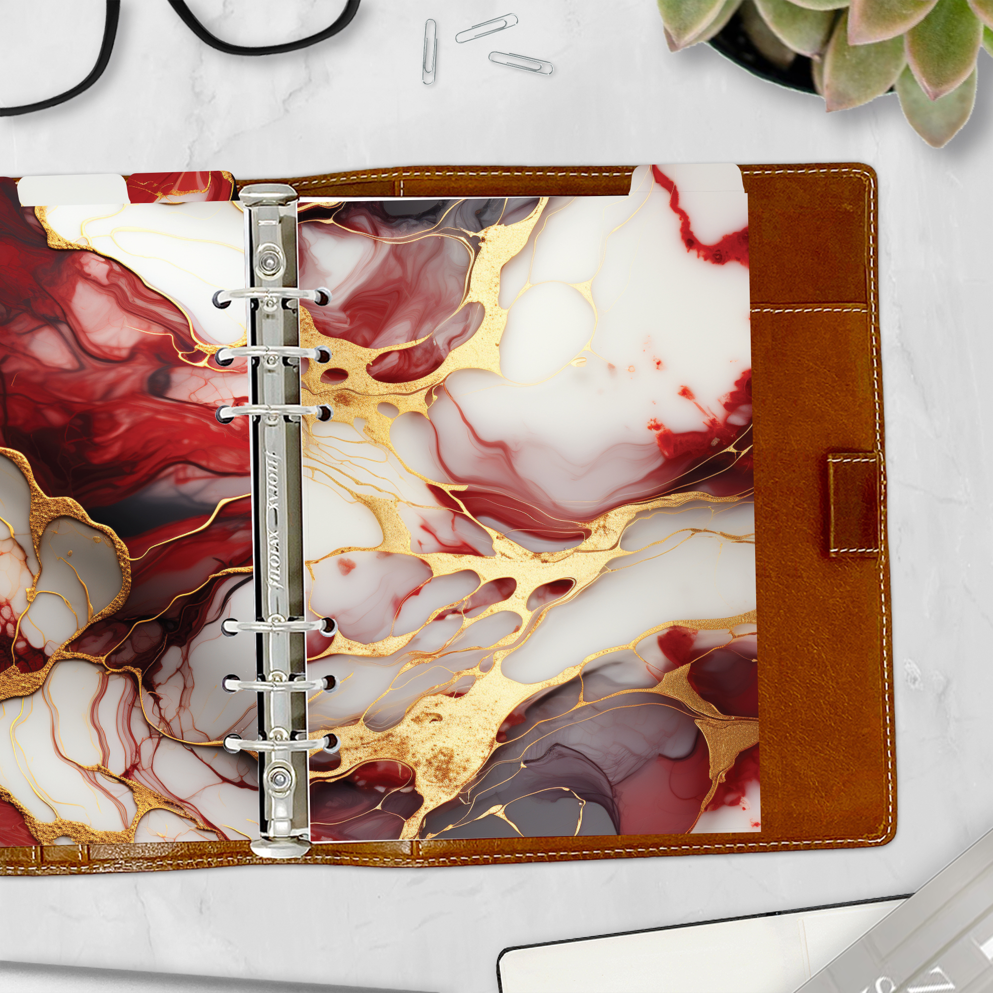 Divider & Label Set Top Tabs - Crimson Luxe - Image 6