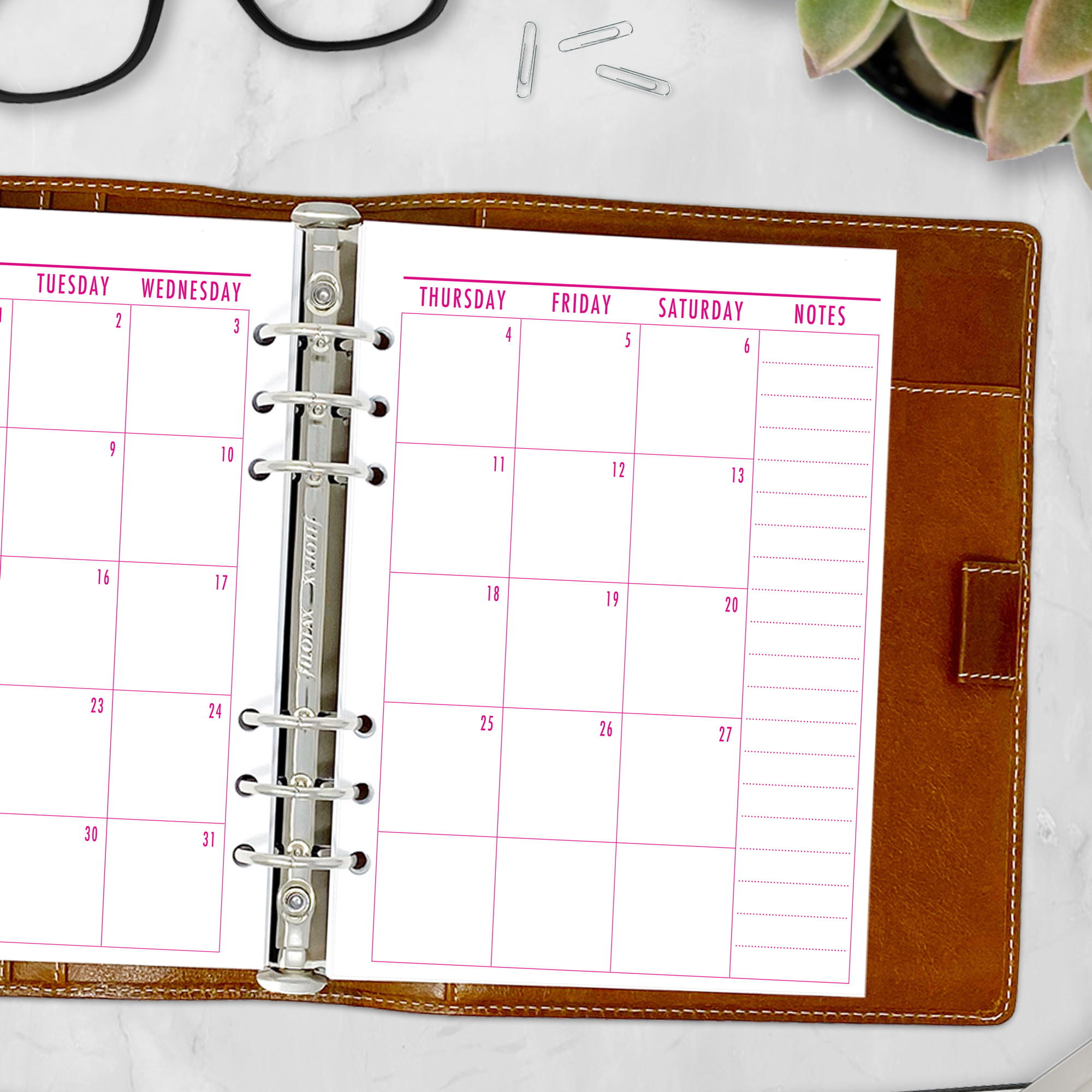 Month on 2 Pages Refill – FUCHSIA FLARE - Image 3